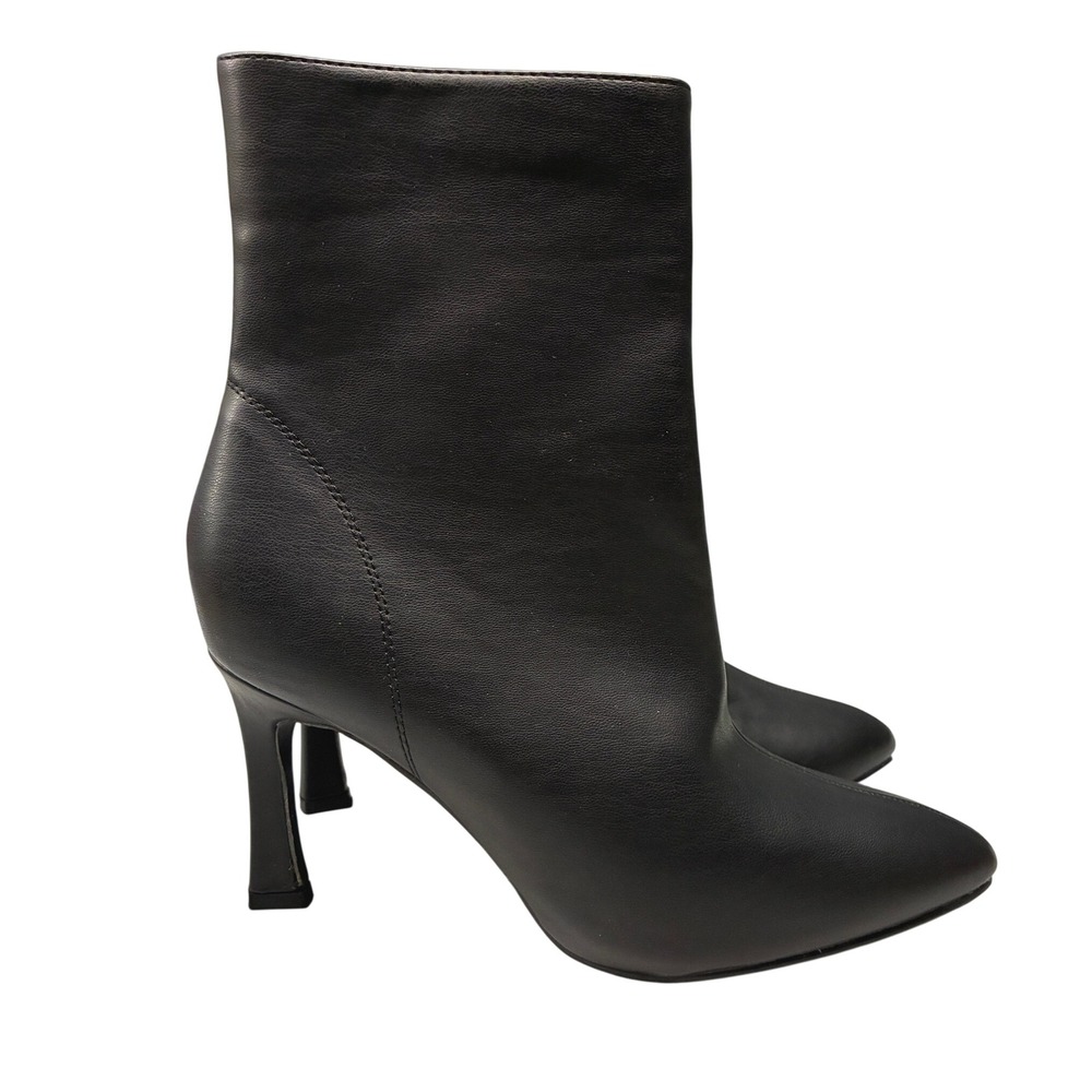 Olivia & Kate Kendra Ankle Booties Womens 8 Black Pointed Toe Kitten Heel Party